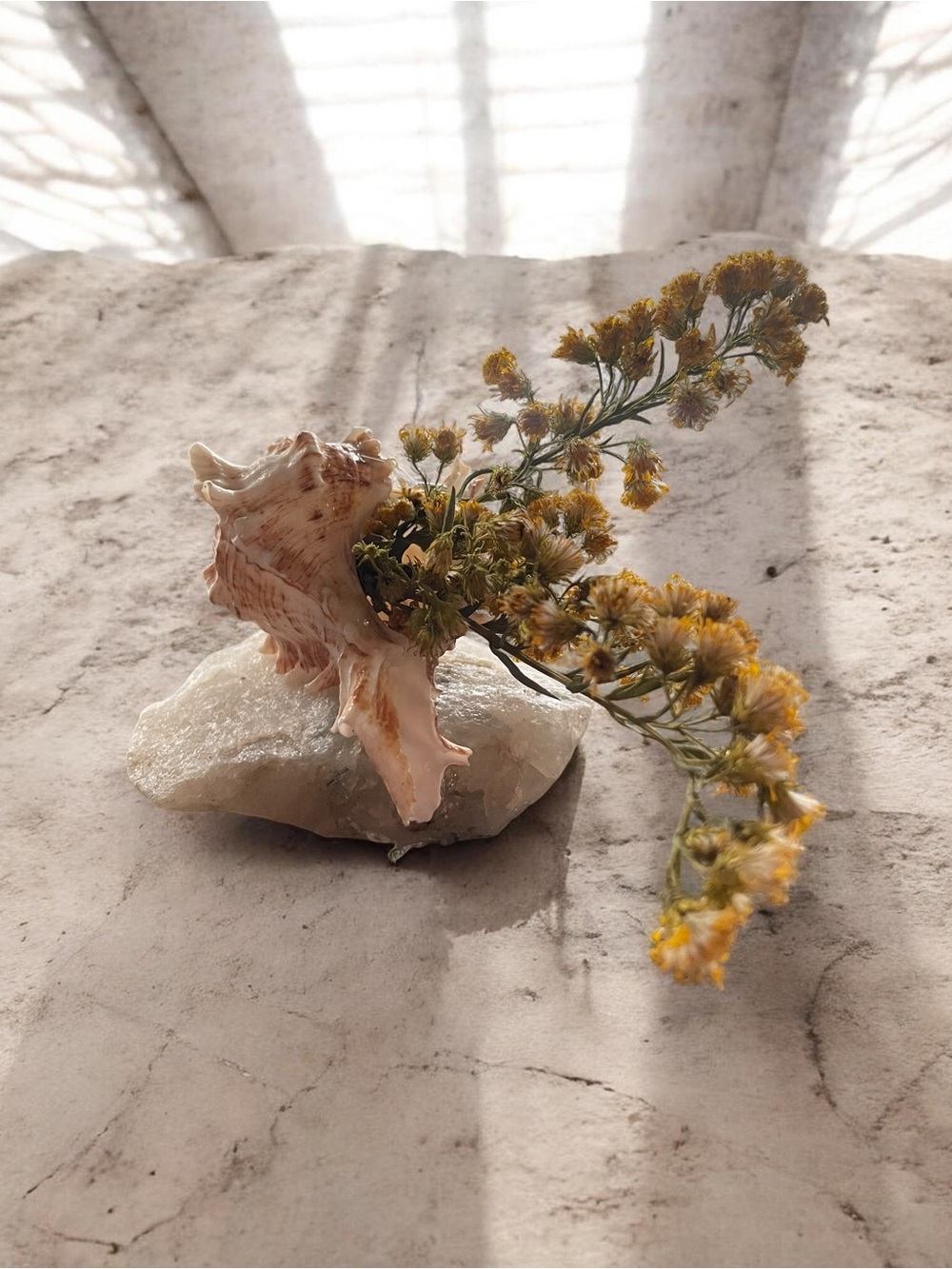 Handmade Seashell Accent Vase